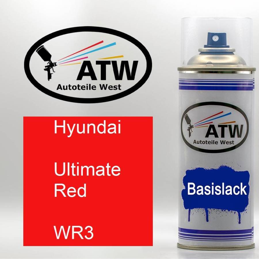 Hyundai, Ultimate Red, WR3: 400ml Sprühdose, von ATW Autoteile West.